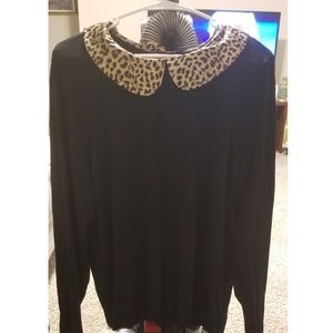 Torrid leopard collar shirt